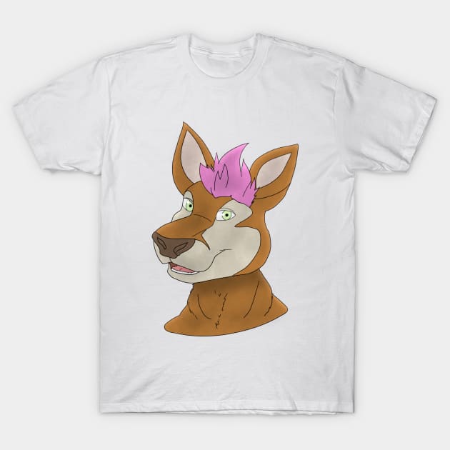 Anthro deer face T-Shirt by Veleno